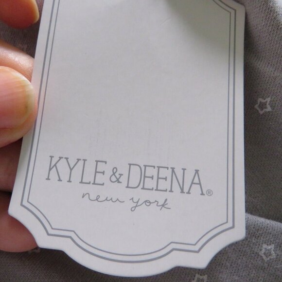 Baby Gray Stars Hat - Cap, Footed Pants & Bodysuit Long sleeve 3pc NEW cotton - Picture 8 of 13